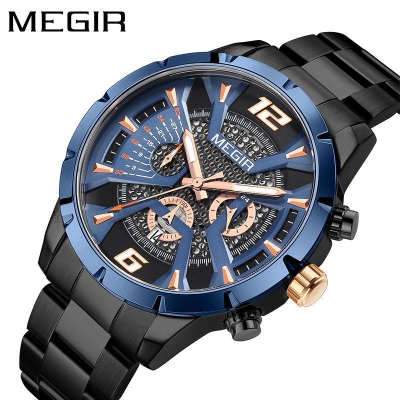 Men'S Business Watch Quartz Watch Steel Belt Non-Mechanical Watch 2221