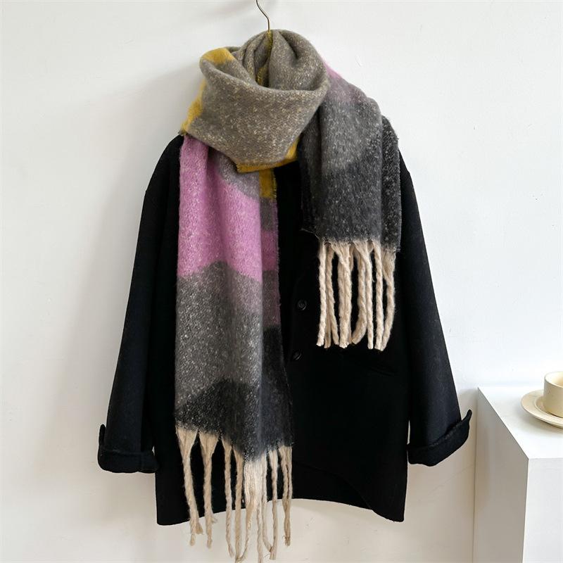 New  Cashmere Scarf Shawl Thicked  Warm Blanket Long Tassels Soft Shawls Neck Wraps Pashmina Scarves Ladies' Luxury Scarf