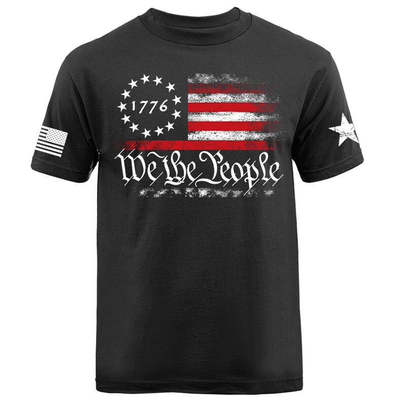 Мы Народ Флаг США Американская Гордость Патриотическая Графическая Футболка Унисекс Футболка XXXL