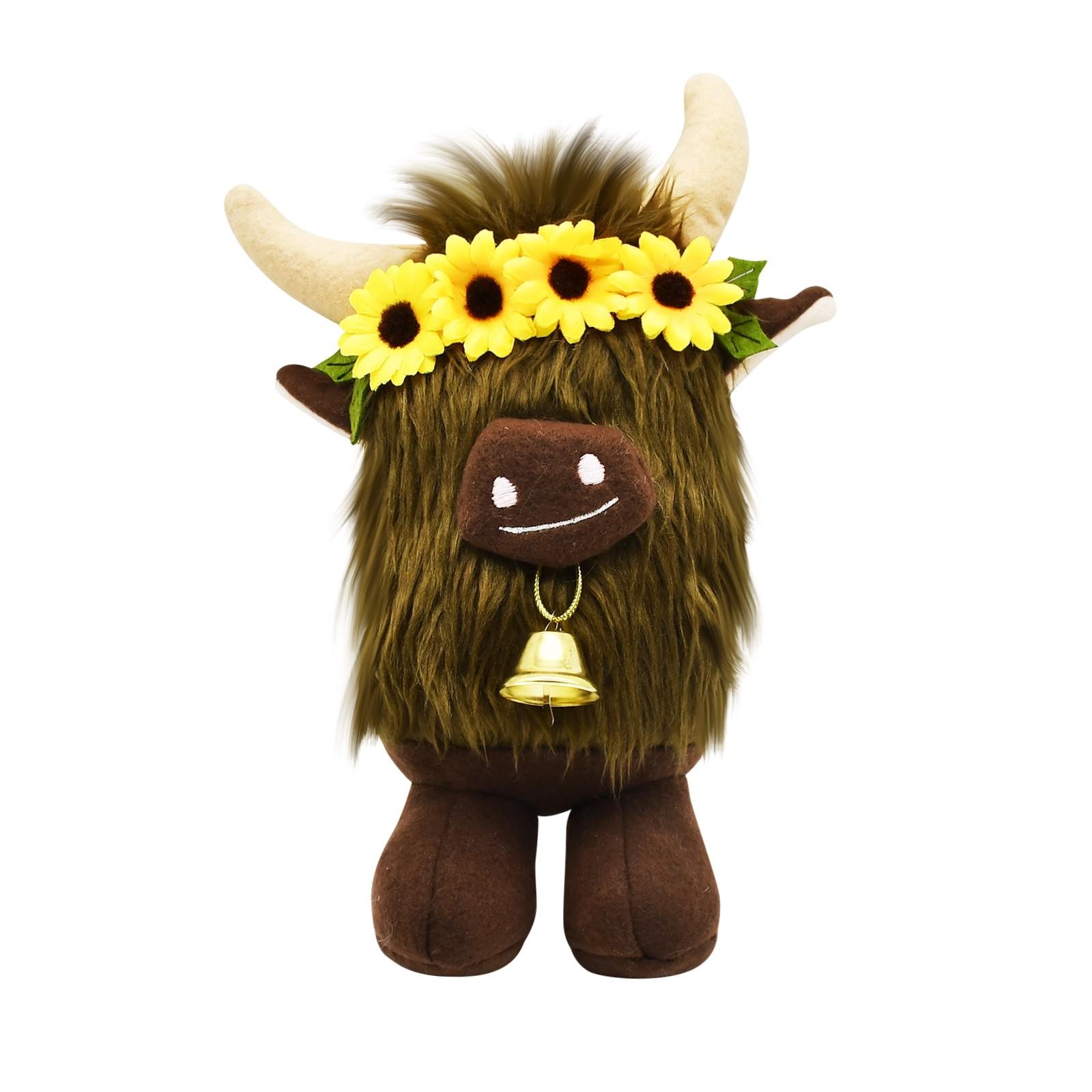 

Коровьи гномы украшения на день рождения подарки кремовый шотландский томте декор гном домашний теленок гном стадо коллекция One Size коричневый