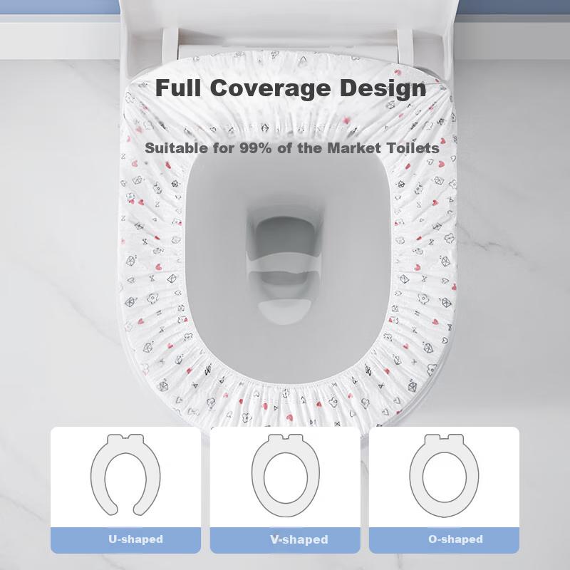 BADIGAO Disposable Toilet Seat Covers, Full Coverage, for Postpartum Women, Travel, Hotels, Thickened, 10 Pieces Per Pack
