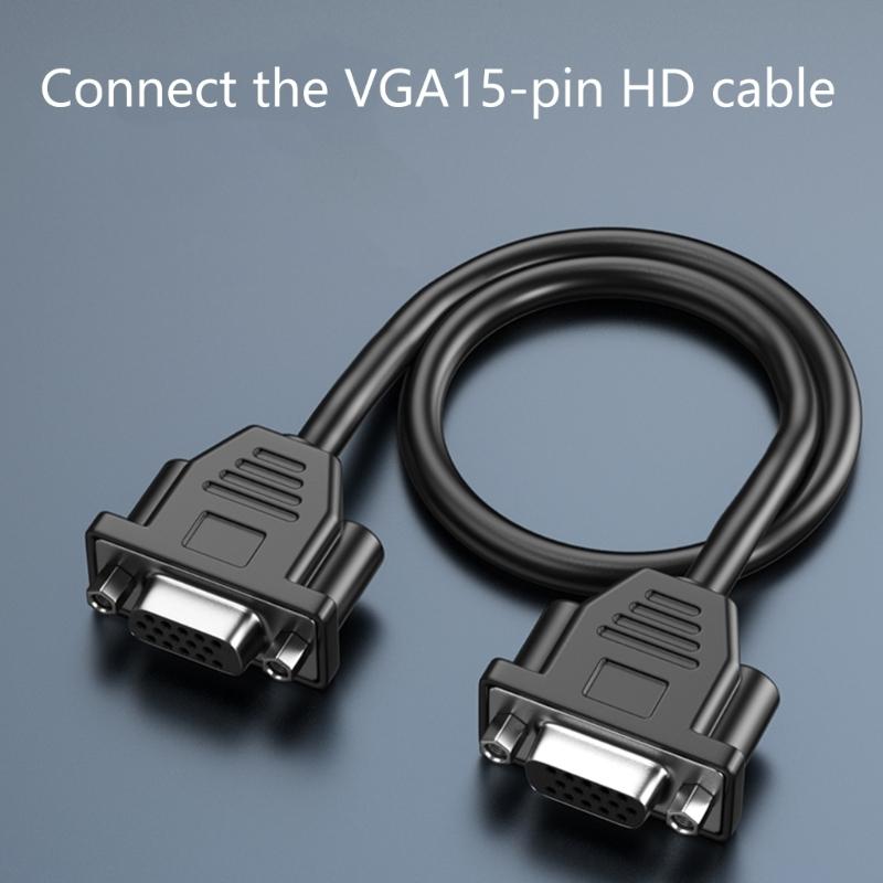High Resolution VGA Extension Cord 30cm, 1920x1080P Support for Laptop and Desktop Video Devices Displays Connection
