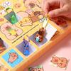 40pcs Cute Cartoon Capybara Keychain Set, Suitable for Kids Gifts