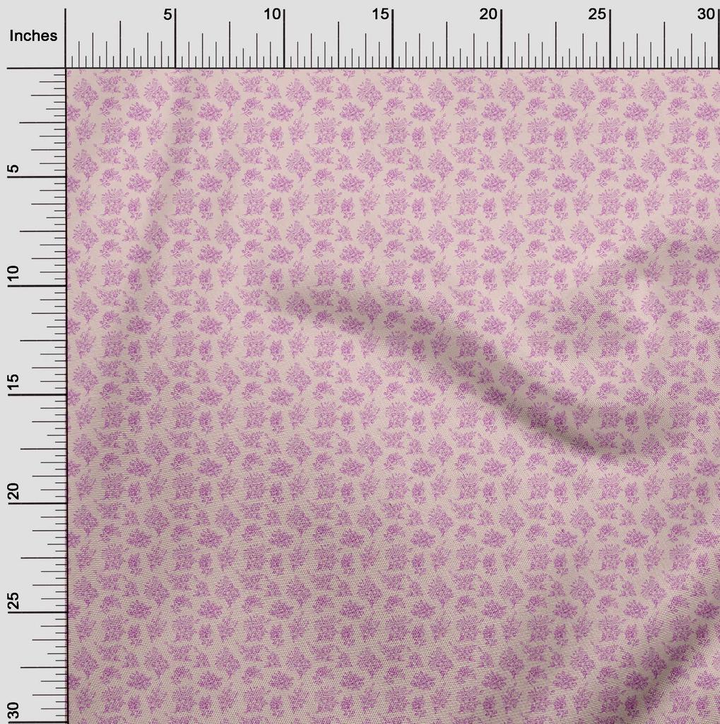 oneOone Cotton Flex Dusty Pink Fabric Toile Craft Projects Decor Fabric Printed By The Yard 40 Inch