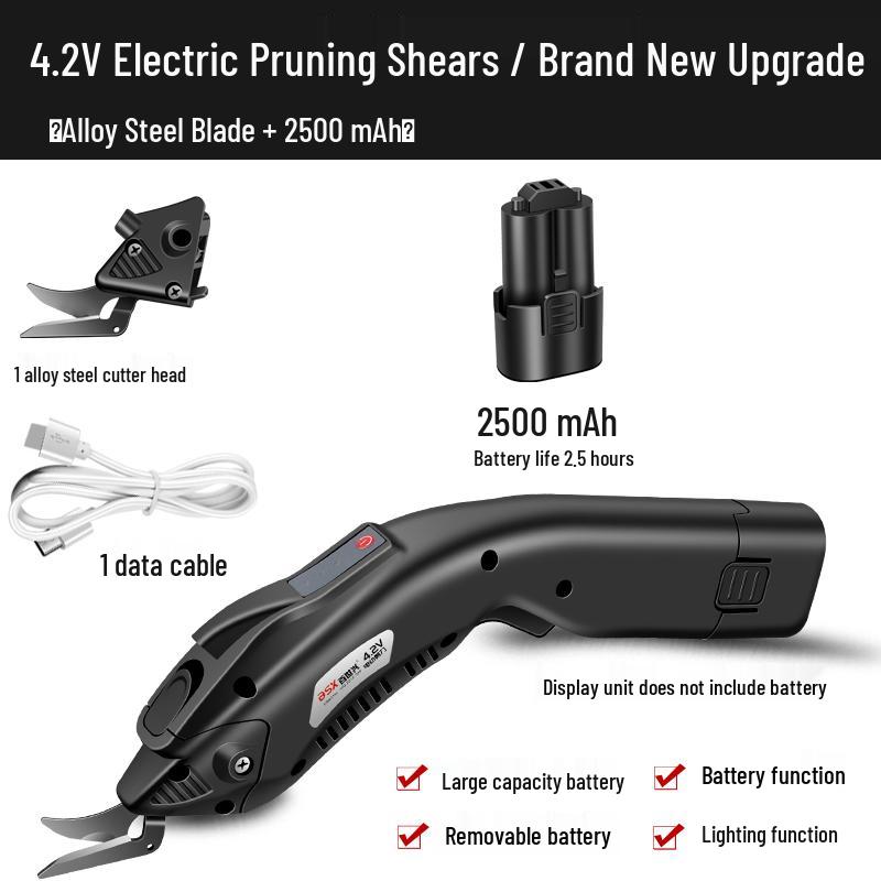 Wireless Handheld Electric Fabric Scissors, Cordless Shears for Cutting Cloth, Leather, and Fabrics