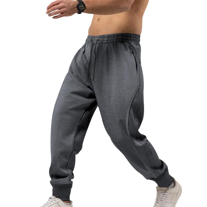 

European and American Cross-border New Summer Sweatpants Men s New Slim-fitting Foot-tied Casual Youth Versatile Sports Trousers XXXL темно-сірий колір