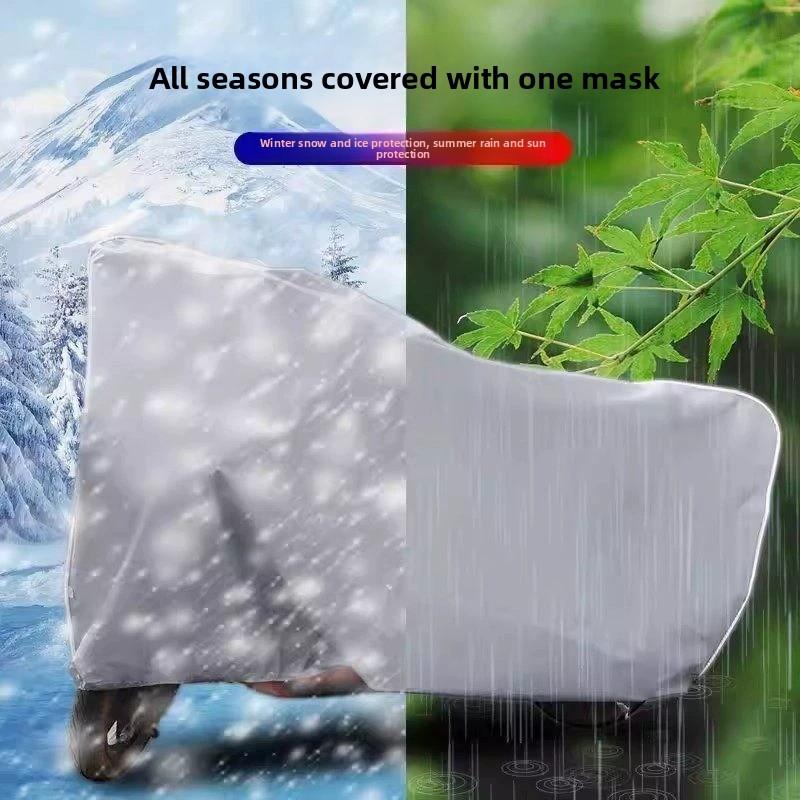 Funda impermeable para motocicleta y bicicleta, protector contra lluvia, polvo y sol para vehículos