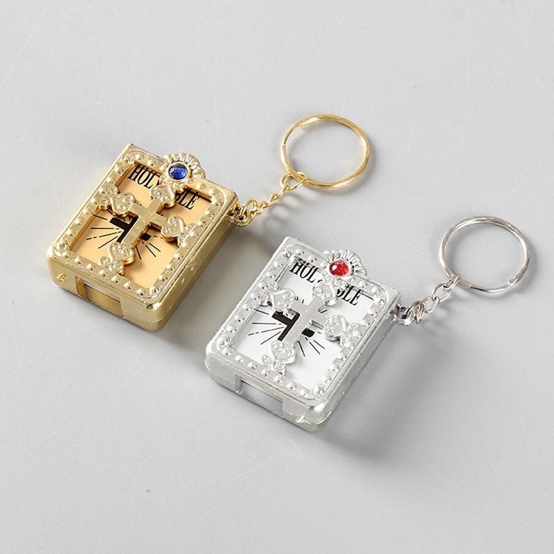 Portable Mini Keyring Keychain Holy Christian Bible Book Confirmation Communion