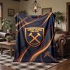 Coperta in Flanella con Stampa West Ham United Calcio Morbida Calda Coperta da Divano Letto per Casa Ufficio Camera da Letto