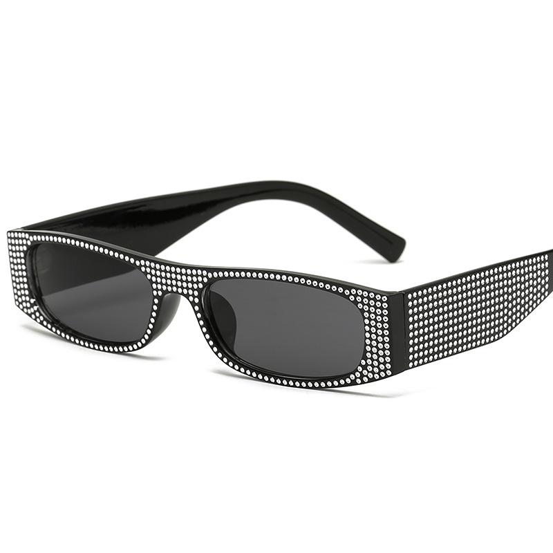 Retro Square Rhinestone Sunglasses – European & American Trend