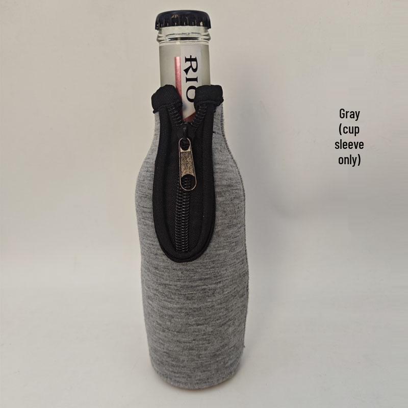 Neoprene Insulated Multi-color Zipper Sleeve for 330ML Beer & 12oz Wine Bottles