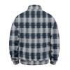 Men's Plaid Quarter-Zip Long Sleeve Flannel Sweatshirt Casual