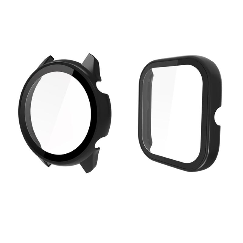 

Стекло + защитный чехол для Haylou GST Lite LS13/RS4 Plus LS11 LS12/RT2 LS10/LS02/Solar LS05/RT3 LS16, универсальный чехол на бампер, защищающий от падения For Haylou RT2 LS10 чёрный