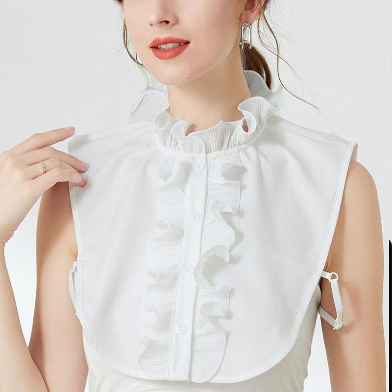 New Fake Collars For Women Checker Lapel Detachable Collar Shirt Lace Stand False Collar Woman Removable Tie Nep Kraagie