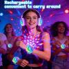 Mini Disco Kulička LED Svítící Náramek | Přenosné Párty Svítící Náramek s Přísavkou, Měnící Barvu, 4-Barevný Režim, Napájení na Baterie