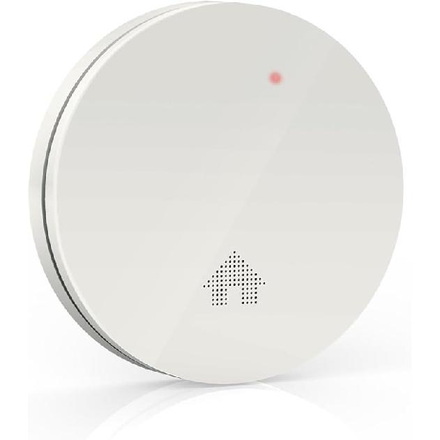 Jemay 10 Year Lithium Battery Photoelectric Smoke Detectors,Ultra Thin Design Smoke Detetor,Smoke Alarm with Automatic Brightness Adjustment, Fire 1 pack