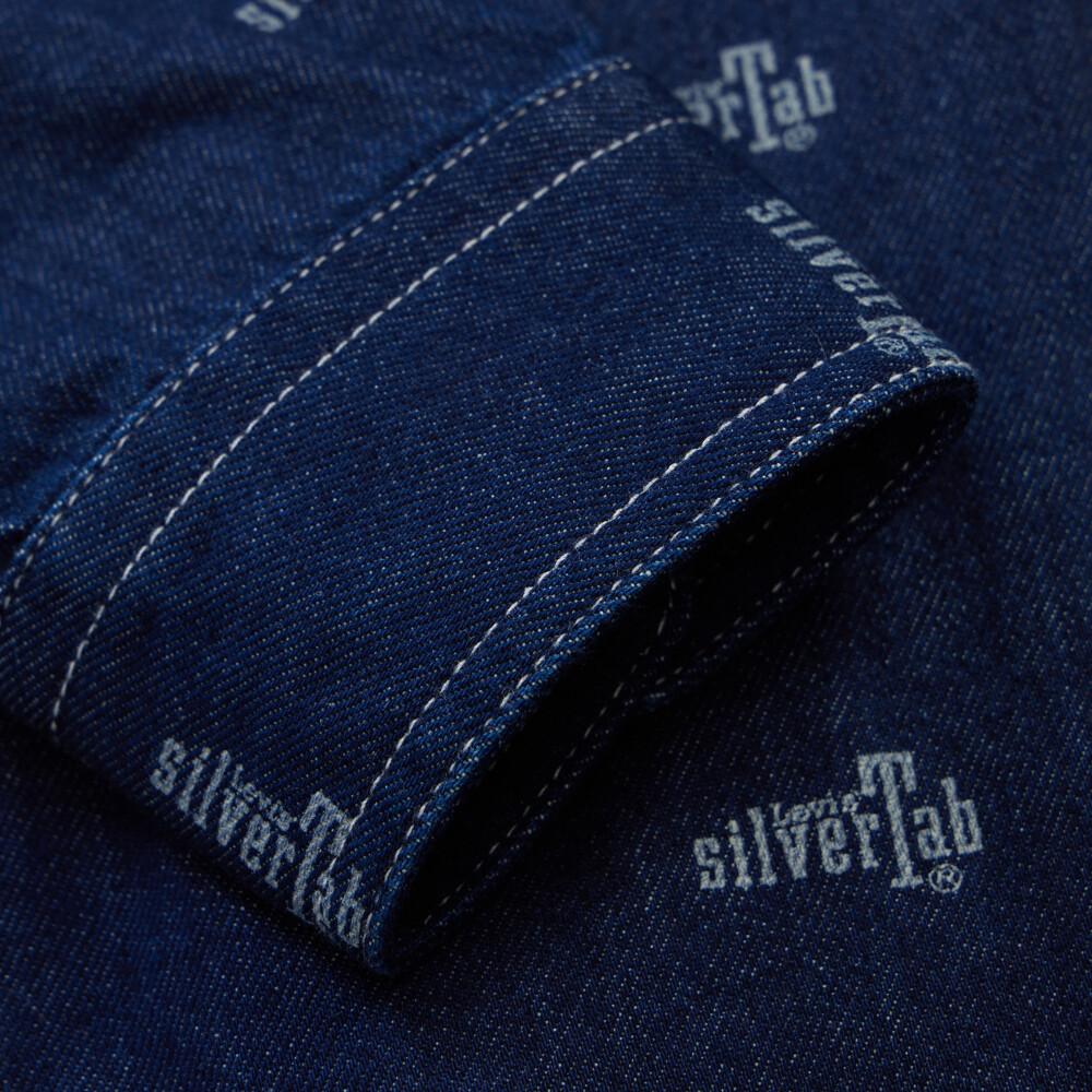 Levis Bedrucktes Langarm Denimhemd Herrenhemden Blau A6782-0000