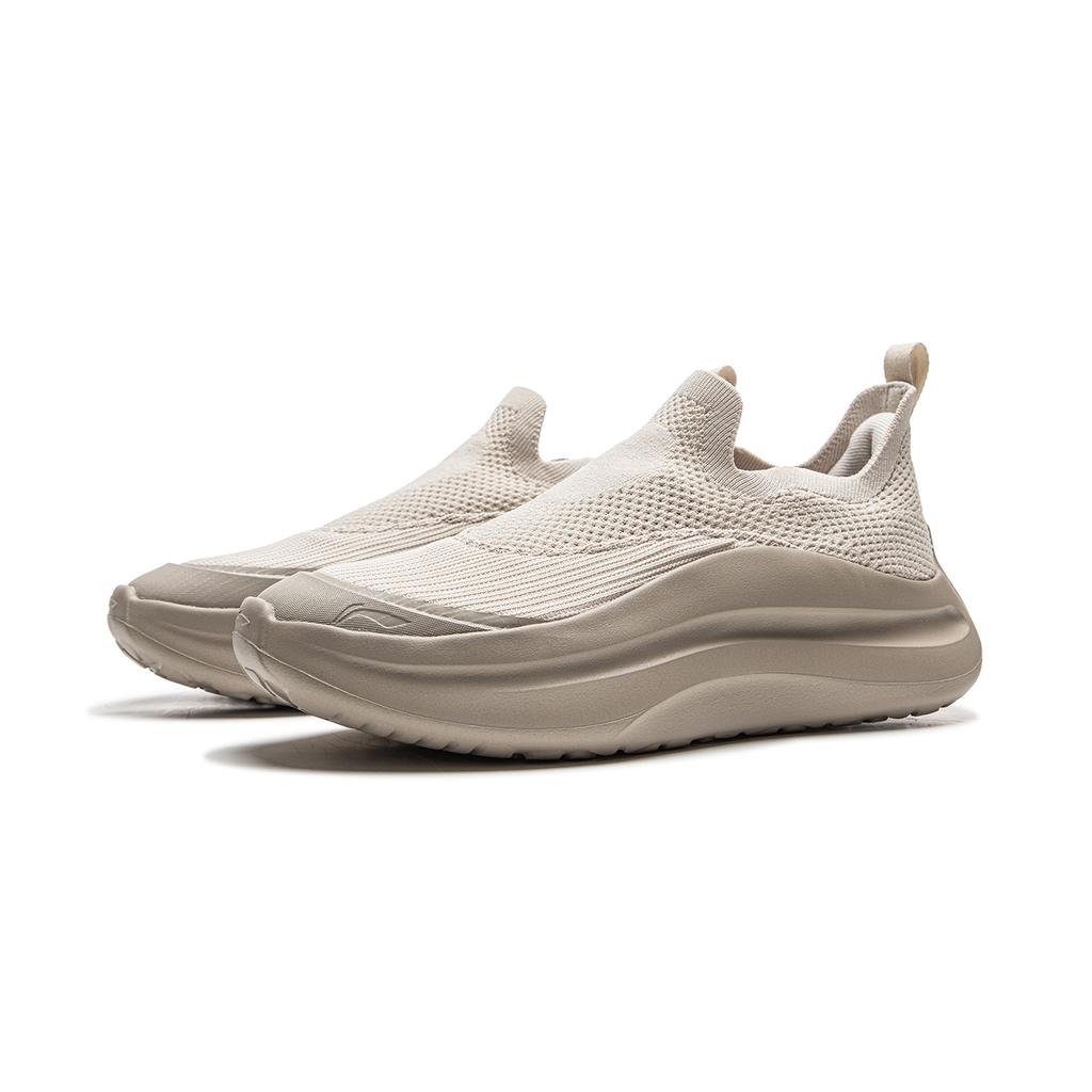 Li Ning Cloud Wave Slip On Ammortizzazione Antiscivolo Resistente all'Abrasione Leggero Scarpe Casual Basse da Uomo Grigio AGLV027-2