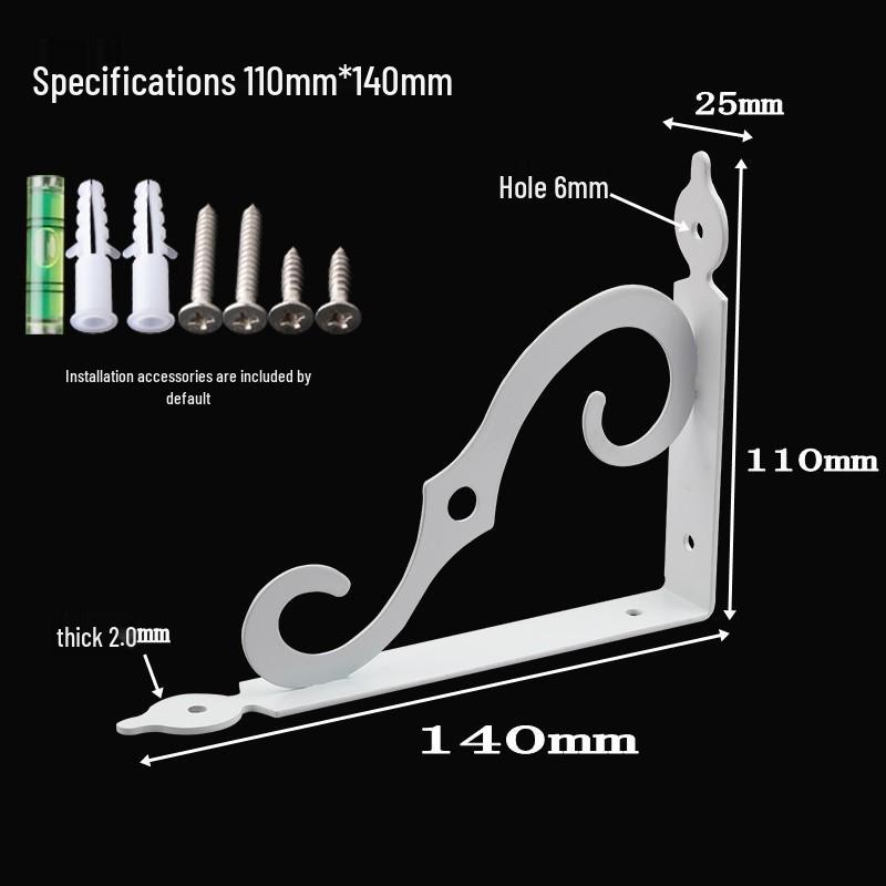 Wall-Mounted Triangle Bracket Shelf Support