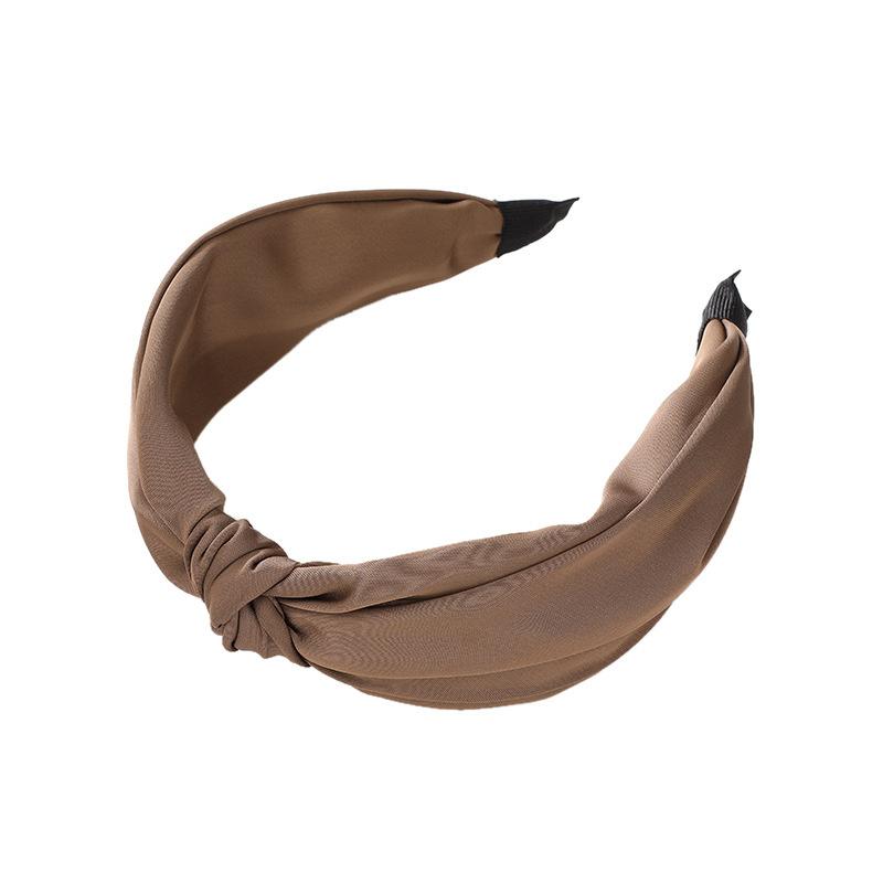 Top Bow Knot Satin Cloth Headband for Women Girls Daily Shopping Head Wears Simple Ladies Hair Hoop Accessories
