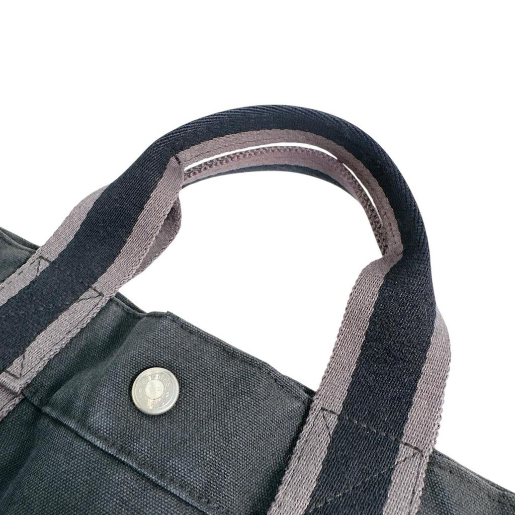 HERMES Her Line canvas Tote Bag canvas black unisex Used