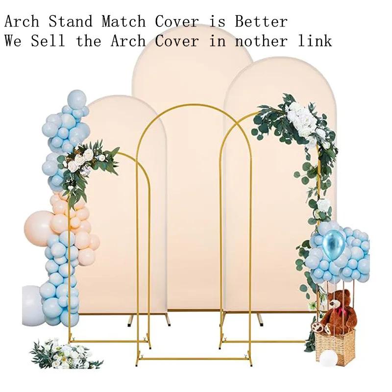 1PCS Gold Wedding Arch Stand, Party Decor Balloon arch, Frame Backdrop Holder Bracket,Size 4FT 5FT 6FT 6.6FT 7.2FT