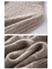 Men's Cashmere Yarn Half-High Collar Cable Knit Loose Casual Sweater - Thick, Warm, Long Sleeve for Winter
