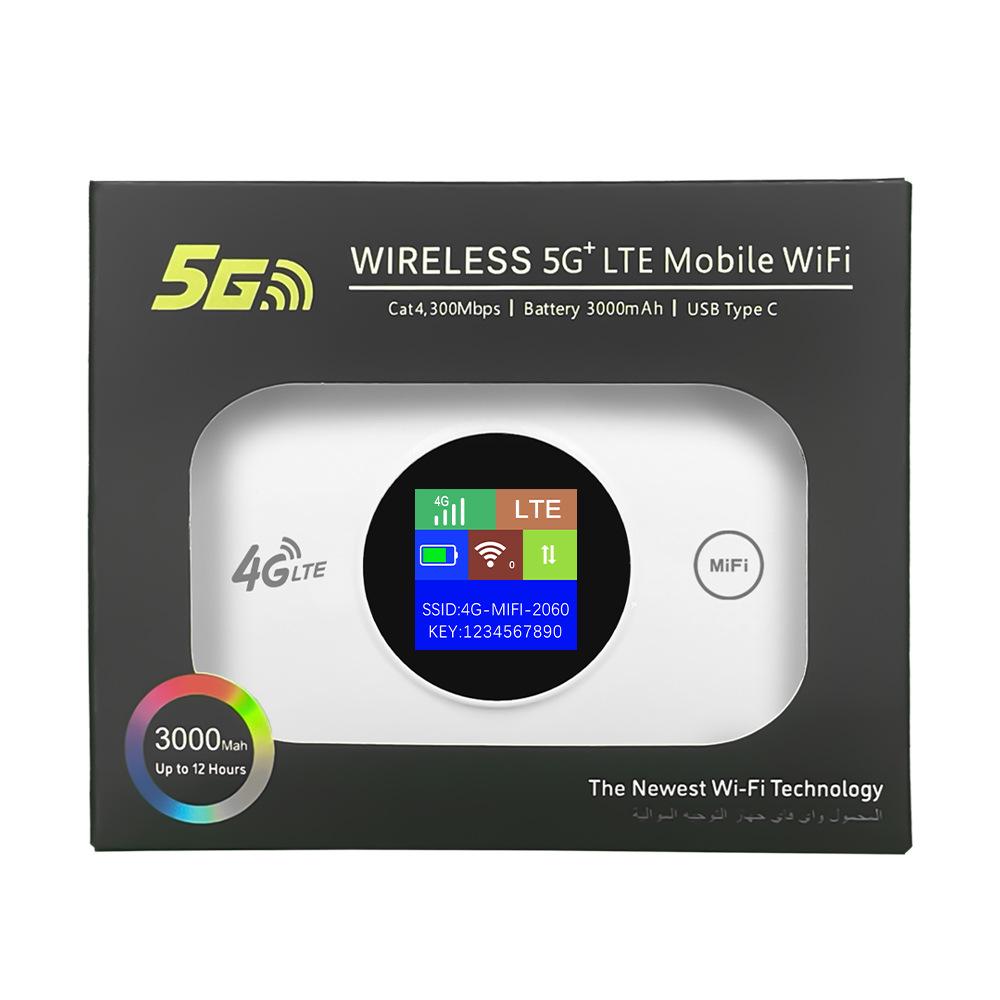 4G/5G Portable WiFi Router with Time Display for South America