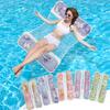 Flotteur Gonflable Mermaid à Paillettes PVC Deux Tubes Piscine Jeux d'Eau Adulte Épaissi Hamac Gonflable Portable Plage Salon d'Eau