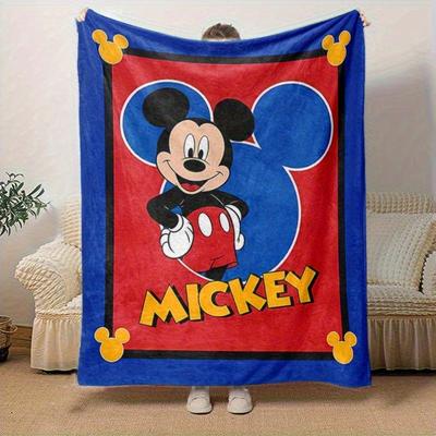 1pc, Cozy Mickey Mouse Home Decor Blanket: Perfect Gift for Bedroom, Living Room, Travel, Camping, Car