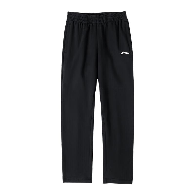 

Штаны для бадминтона Li Ning из флиса с утолщением и средней талией, свободные трикотажные спортивные штаны унисекс, черные AKLUE47-1 XL