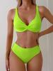 Sexy Bikiny Set Dámské Plavky 2025 Plavky Žena Dvoudílné Plavky Jednobarevné Plavky Plážové Plavky Dovolená Monokiny