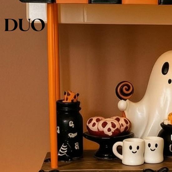 Seasonal Party Decor Halloween Ghost Resin Figurine, Spooky Cart Statue for Indoor Home Garden Decor, Table Centerpiece Festive Decoration Durable
