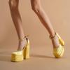Frauen High Heels Sexy Damen Ultra High Heel Sandalen Graffiti Schnalle Ultra Hohe Wildleder Plattform schuhe