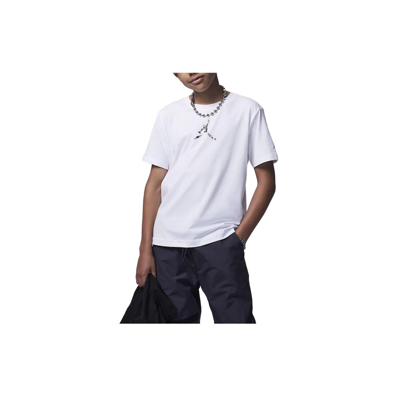 

Jordan Детская футболка с круглым вырезом, коротким рукавом и принтом логотипа Anti-Gravity Machines, повседневная, белая FV5771-100 XL