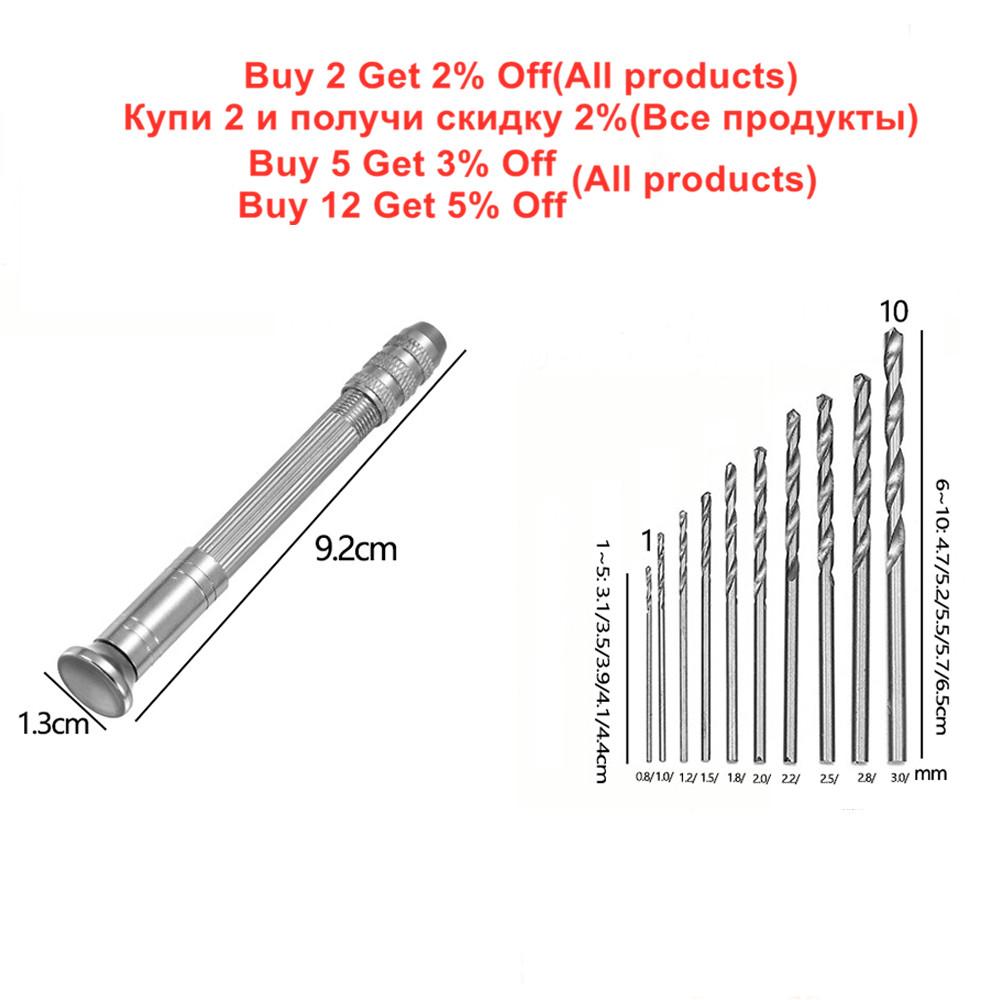Metal Hand Drill Equipments UV Resin Mold Tools Set and Handmade Jewelry Tool with 0.8mm-3.0mm Drill Screw for Resin Casting