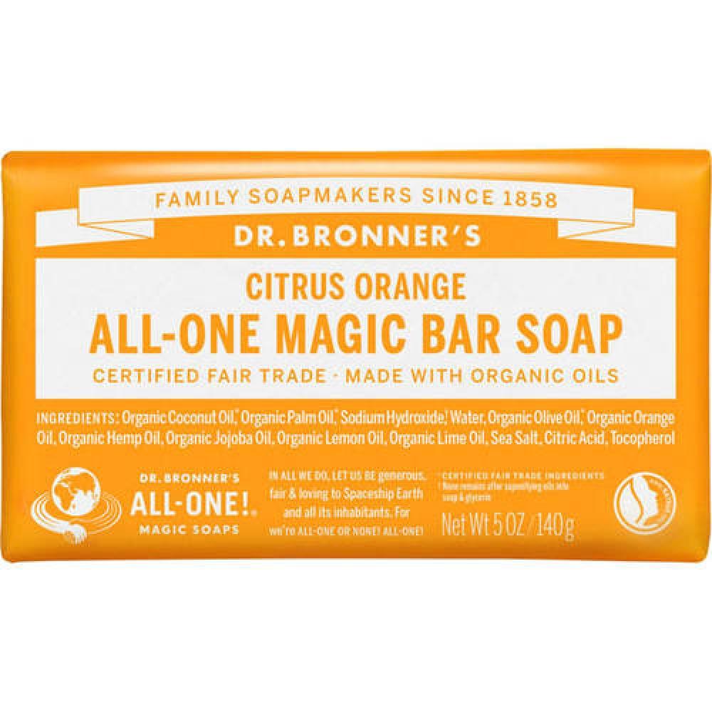 

Доктор. Мыло Bronner Magic Цитрусовый апельсин 140г