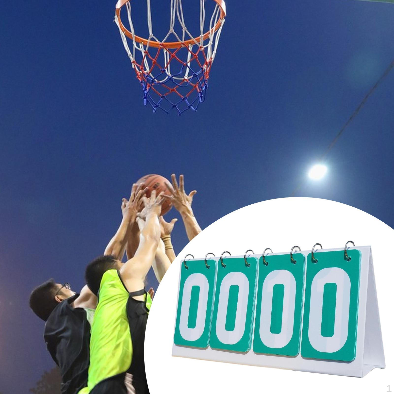 

Sports Scoreboard 4 Digits Score Keeper Multipurpose Tabletop Flip