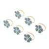 6 Stück Blumen-Serviettenringe Serviettenhalter-Set Florale Servietten-Schnallen Tischdekoration für Hochzeitsbankett Geburtstagsessen