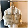 Large-capacity tote bag niche design simple hollow bag women's summer new versatile shoulder bag