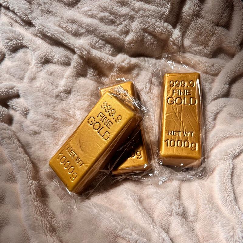 Simulate Gold Brick Squeeze Slow Rising Stress Relief Toy Realistic Gold Bar Anti-Anxiety Fidget Toy Party Favors