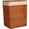 Woven Laundry Hamper With Lid Rectangular Storage Basket Bedroom Bathroom Modern Minimalist Home Organization