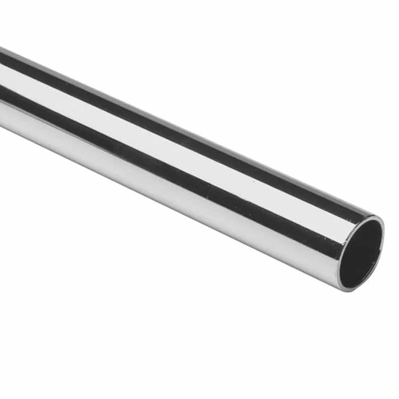Balcony Fixed Stainless Steel Clothes Drying Rod with Flange Base, Customizable 25mm SUS304 Wardrobe Hanging Rod.