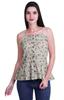 Moomaya Casual Shoulder Strap Flared Hem Cotton Slub Printed Women Summer