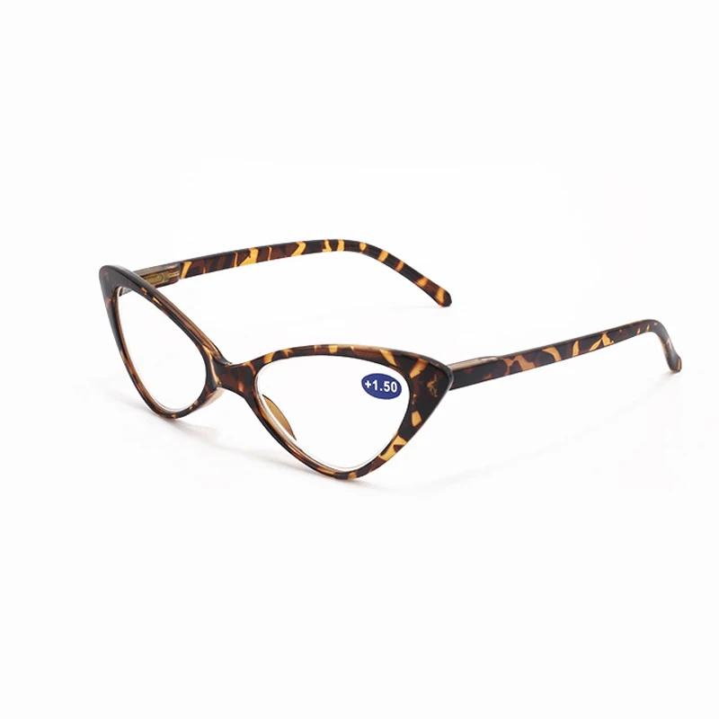 New Fashion Ins Vintage Cat Eye Reading Glasses Retro Leopard Women Lightweight +1.0+1.5+2.0+2.5~+4.0 Presbyopic Reading Glasses
