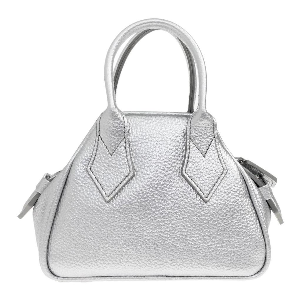 VIVIENNE WESTWOOD Yasmine Classic Brand Logo PU Crossbody Handbag Women Handbags Silver 5C010006WS000DQ401