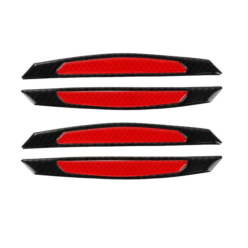 4Pcs/set Car Reflective Strip Anti-collision Warning Stickers Safety Mark Side Scratch-proof Door Anti-collision Sticker