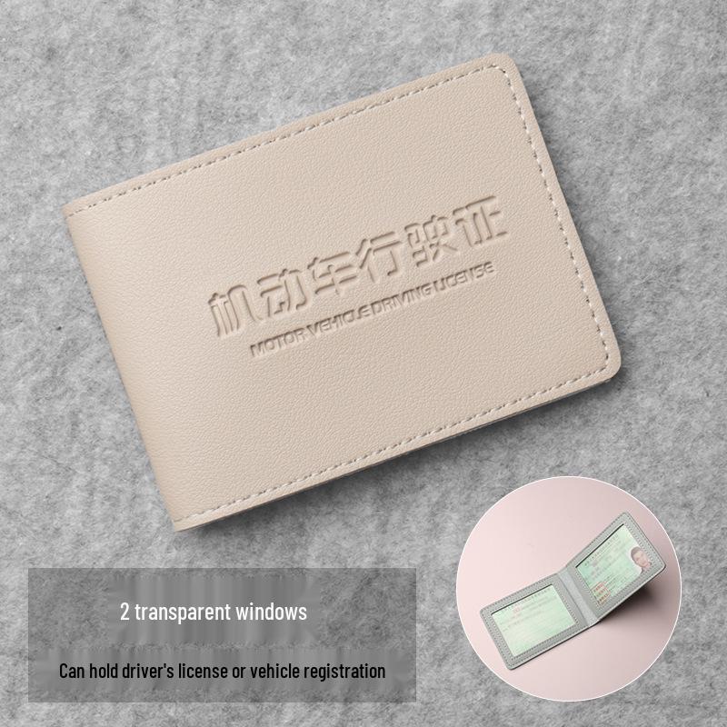 Men's Leather Dual Card Holder & Driving License Sleeve