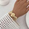 Starfish Flower Open Cuff Bangles for Women Hand Decoration Jewelry Gift Ocean Style Adjustable Metal Spring Bangles Party Accessories