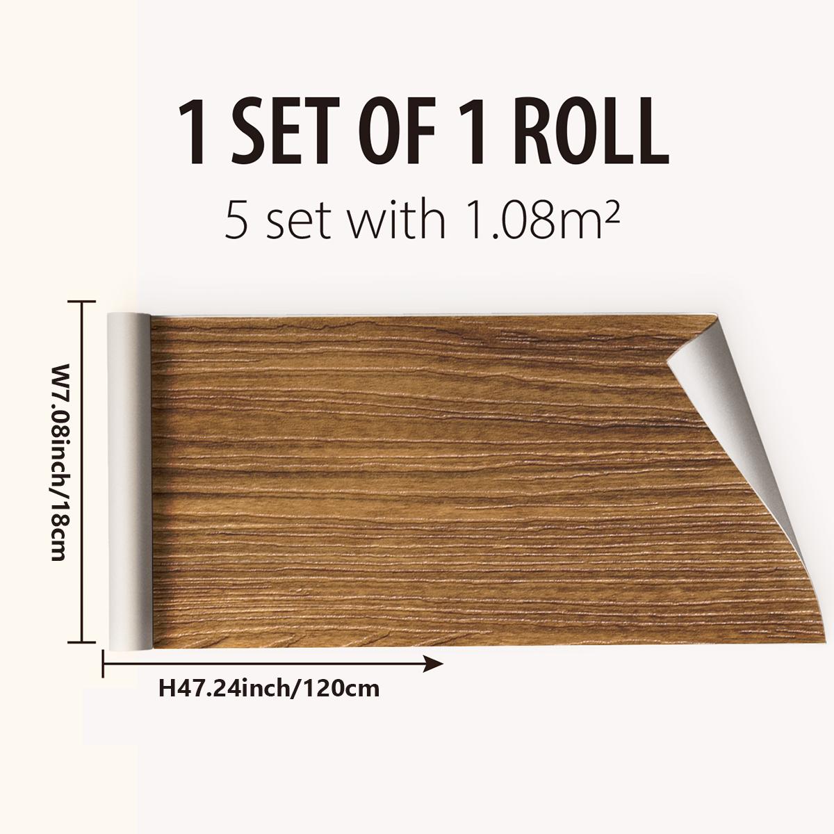 

5 рулонов 3D-обоев с рисунком деревянного кирпича, отрывающихся и наклеиваемых обоев, самоклеящаяся контактная бумага, съемные водонепроницаемые обои для ремонта мебели 18X120cmX5roll